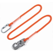 Climbing Harness Safety Belt with Lanyard Nylon Positioning Sling, Heavy Duty Linemans Belt with High Strength Hook, Wearable Anti Fall Off for Tree Work