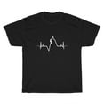 Climbing Heartbeat Rock Mountain Bouldering EKG Pulse Sport TShirt