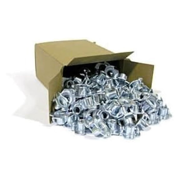 Climbing Holds T-Nuts 250 Pack - 3/8 Inch Zinc Plated - Indoor Outdoor Climbing Wall Hardware - 4 Prong 3/8-16 - Rock Climbing Accessories