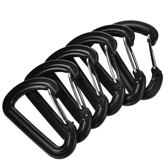 Climbing Locking Buckle,20Pcs Plastic Carabiner Climbing Hiking Locking Buckle Key Outdoor Sports Accessory,Hiking Buckle