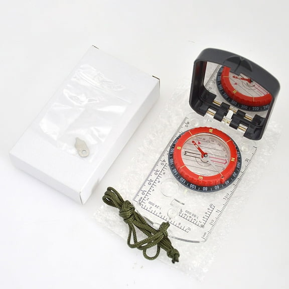 Climbing Luminous Compass With Mirror Waterproof Hiking Compass With Led Lamp Scale Magnifier Outdoor Exploration Camping Parts