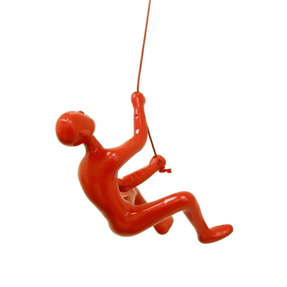 Climbing Man Classic Wall-Art Sculpture | Red