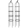 thumbnail image 1 of Qtmnekly Climbing Plant Obelisk Trellis, Garden Trellis, Climbing Vine Plant Stand, Flower Stand, Plant Tower,2pcs(A) Glass Fiber Black, 1 of 6