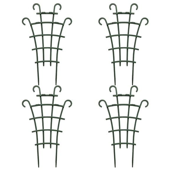 Climbing Plant Support Frame with Crab Claw Design - Heavy Duty Iron Trellis for Orchids, Monstera & Vining Plants - Rust Resistant Finish, Adjustable Height Up to 48 Inches