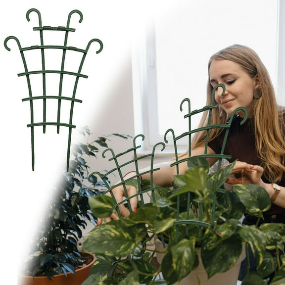 Climbing Plant Support, Metal Tomato Cage with Anti-Slip Coating, 59" Tall Garden Stake Trellis for Potted Vines & Vegetables, Heavy Duty Rustproof Plant Cage for Indoor Outdoor Gardening FAJHHA