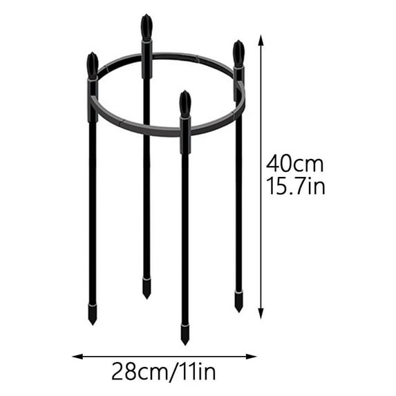 Climbing Rack Round Plant Support Ring Creative Vine Frame Rose Black Plastic Home Decor Adjustable Trellis Durable