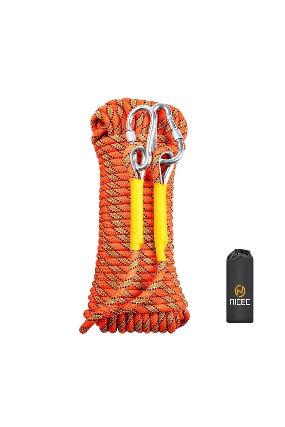 Climbing Rope, Dynamic Rock-Climbing Rope, Escape Rope Climbing Equipment 32ft/64ft/96ft/160ft/230ft/500ft/985ft/1000ft with Carry Bag Rescue Rope(10M/32ft)