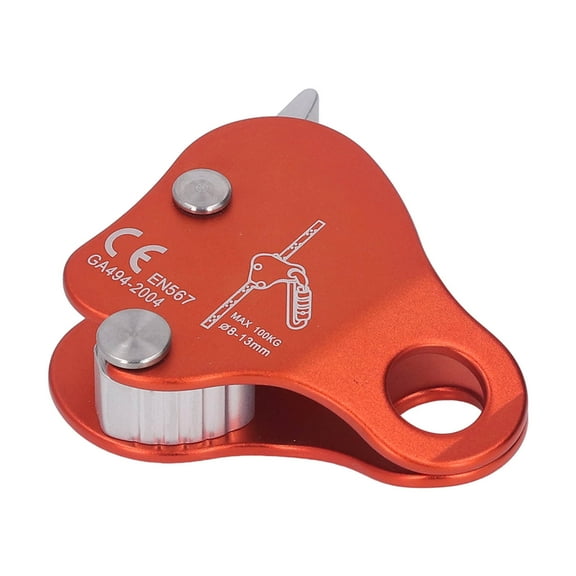 Climbing Rope Grab,8-13mm Aluminum Alloy Self Locking Climbing Ascender Fall Belay Device For Outdoor Climbing Mountaineering