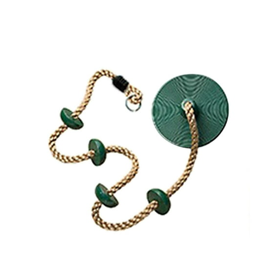 Climbing Rope with Discs – 74.8in Length 100kg Capacity PE Plastic Swings for Balance and Strength Training(Green)