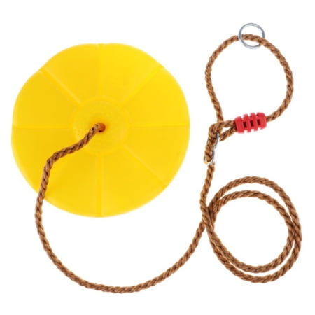 Climbing Rope with Platforms and Disc Swing Seat Set Outdoor Playground Accessories, Swingset Playground Game Playing Swingset