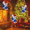 thumbnail image 1 of Climbing Santa Claus on a Rope, Animated Christmas Tree Ornament with Music, Moving Santa Figurine Gift for Young Man(Blue), 1 of 4