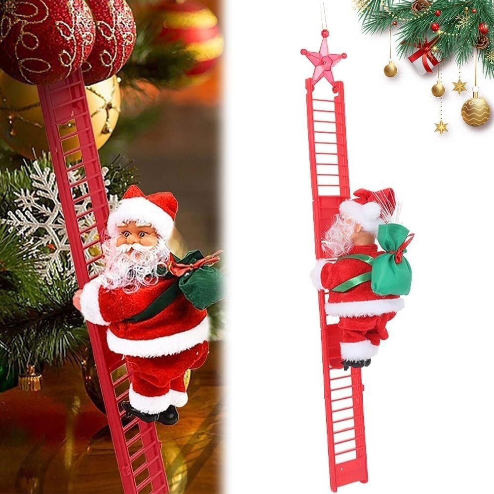 Santa Rope Climbing Santa on Rope, Santa Claus Musical Climbing Rope, Animated ...