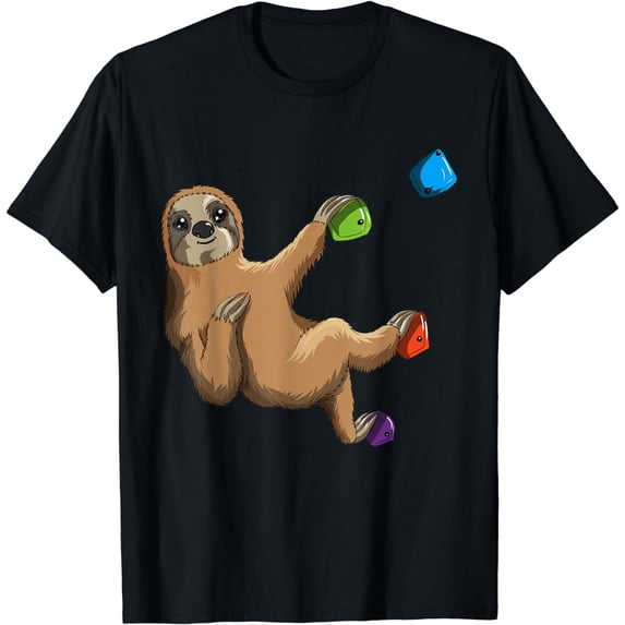 Climbing Sloth Climbing Wall Mountaineer Bouldering Animals T-Shirt