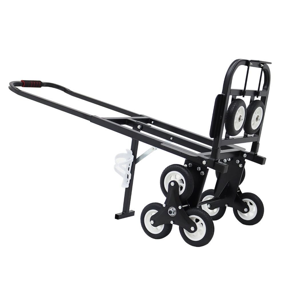 Climbing Stairs Hand Truck Black Carbon Steel Universal Spare Tires Climb Stairs Haul Goods 23LBS