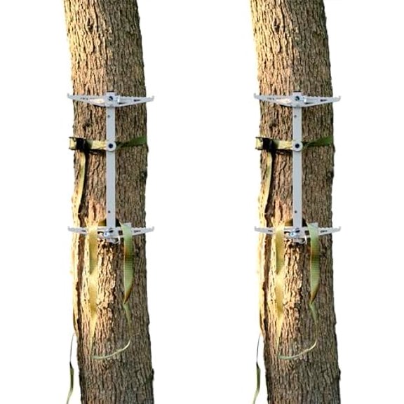 Climbing Sticks, 17 Lightweight Aluminium Hunting Climbing Sticks w/Silent Design, Tree Stand Sticks w/Pivoting V-Brackets & 20 Rope Aiders, Tree Steps for Deer Hunting Gear(2 Packs)$$Other