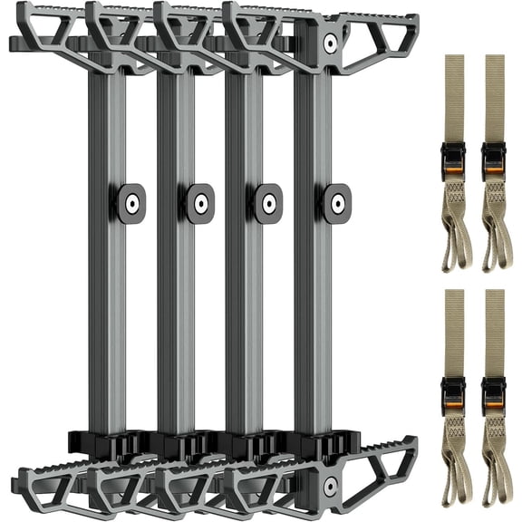 Climbing Sticks, Lightweight Aluminum Hunting Climbing Steps, Non-Slip Tree Climbing Sticks for Hunting, Collapsible Climbing Ladder for Hunting Tree Stands with Climbing Straps