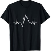 Climbing T-Shirt Heartbeat Rock Mountain Bouldering Gift T-Shirt