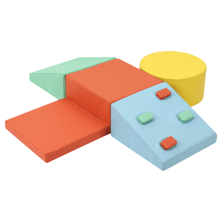 Climbing Toys for Toddlers, Toddler Climbing Toys Indoor, 5-Piece Soft Foam Climbing Blocks Set, Toddler Playtime Corner Climber Indoor Foam Play Gym for Climbing Crawling and Sliding
