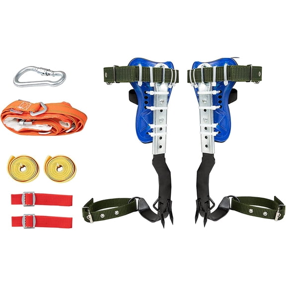 Climbing Tree Spikes Stainless-Steel - Tree Gaffs Pads Spur Gear Climbing Steps Spurs Tool Suitable for High Altitude Logging Fruit Picking Hunting Equipment.