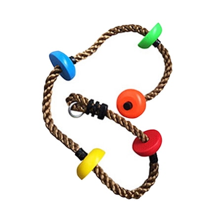 Climbing W/ Disc Games Equipment Sports Props Swing Ladder Swing for Backyard Exercise Girls Full Color
