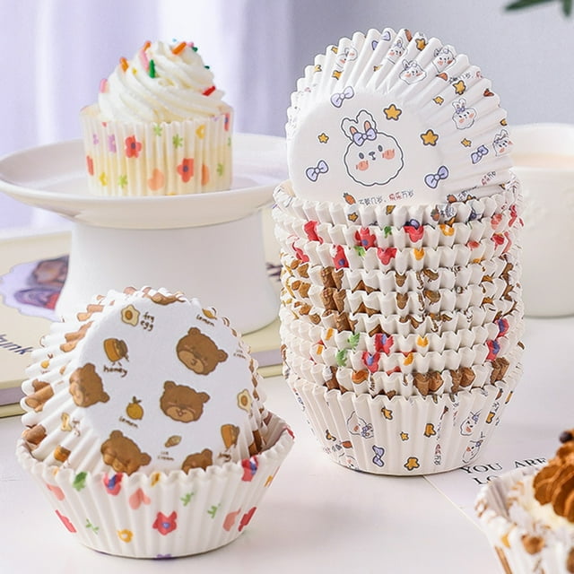 Clinaoy 125Pcs Muffin Cups Heat-resistant Oilproof Nonstick DIY ...