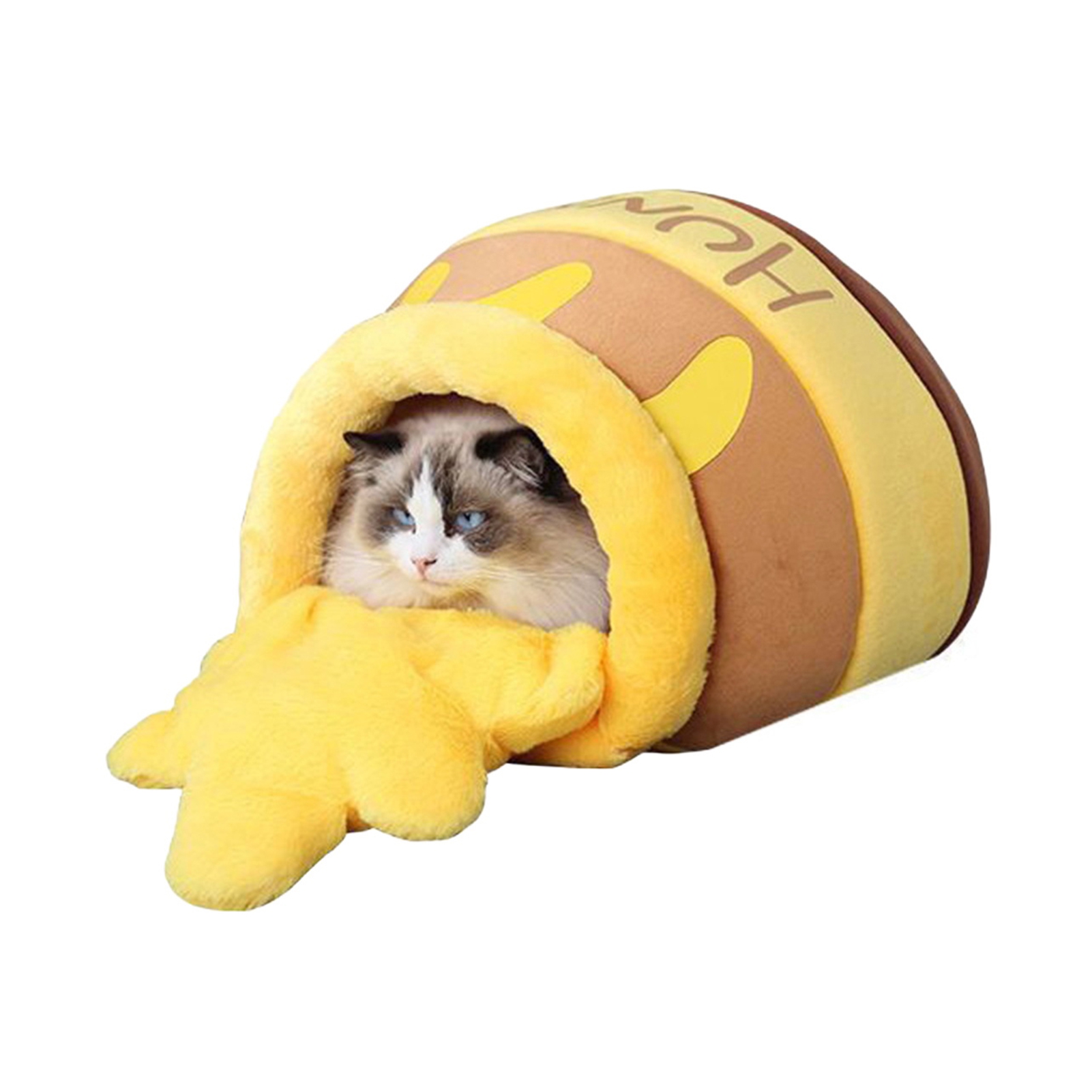 Clinaoy Honey Pot Cat Bed Winter Warm Cat Sleeping Bag Semi Fixed Clinaoy honey pot cat bed winter warm cat sleeping bag semi fixed