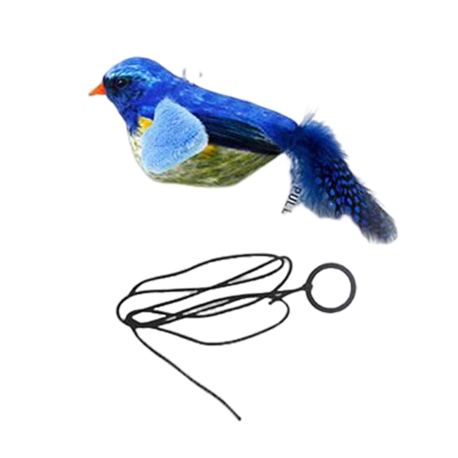 Picture of Clinaoy Interactive Cat Toys Hanging Plush Bird Squeaky Sound ...