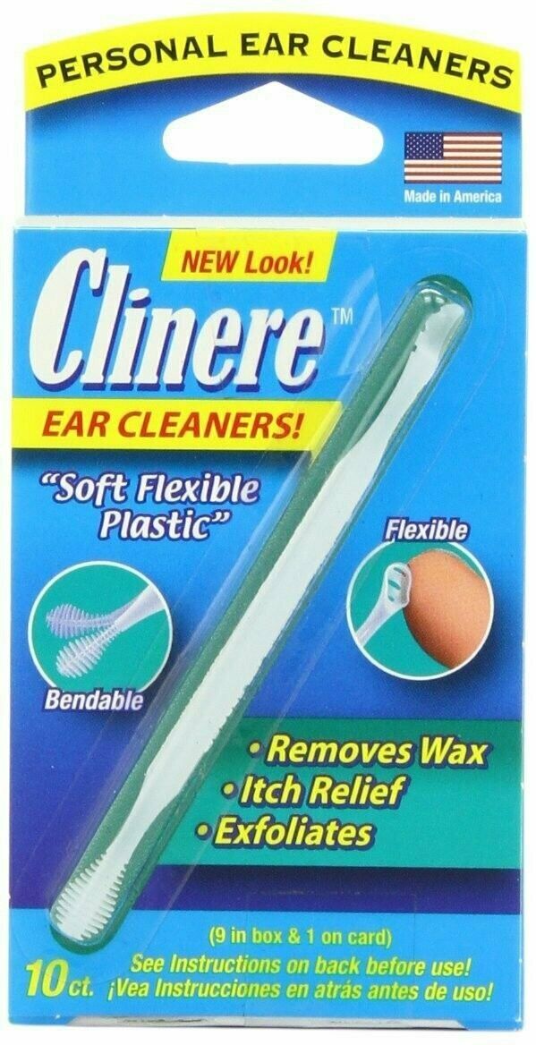 Clinere Personal Ear Cleaners Soft Flexible Plastic 10 Count