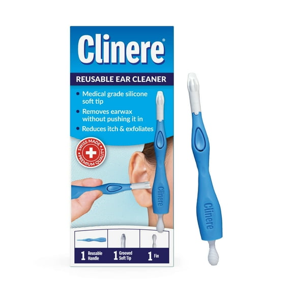 Clinere Reusable Ear Cleaner Kit - Earwax Remover Tool for Gentle Ear Canal Cleaning & Itch Relief - Safe Home Ear Wax Removal - Reusable & Effective Ear Care Solution