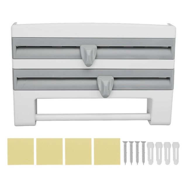 Cling Film Holder Wall Mount Multifunctional Cling Film Cutter with