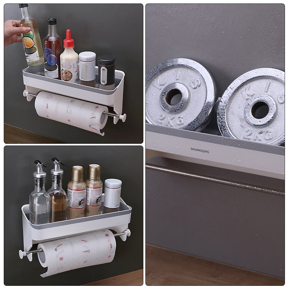 Cling Film Storage Rack 1pc Paper Towel Holder Wall Mounted Tissue Roll