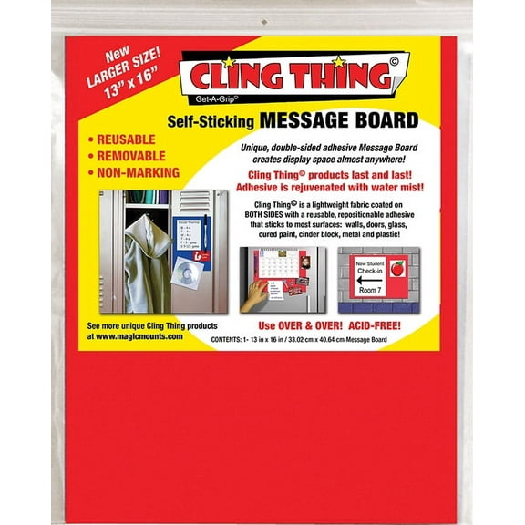Cling Thing Message Board (Red) NEW LARGER SIZE 13"x16"