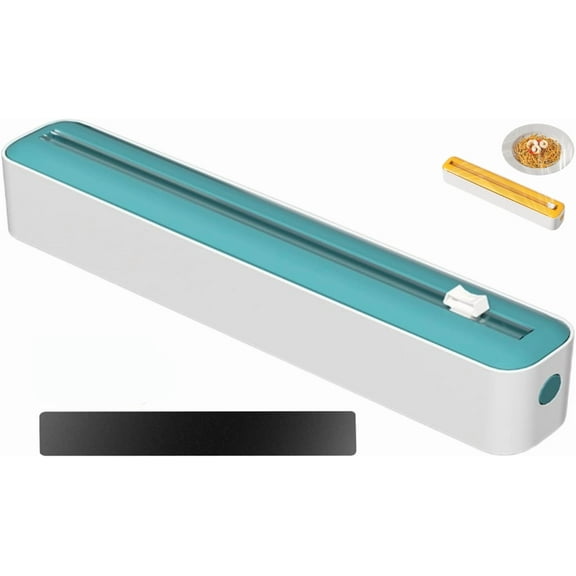 Cling Wrap Dispenser - 36x5x7cm Cutter Holder, Cling Film Cutter, Tin Foil Roll Holder | Multifunctional Storage Organizer, Wrap Roll Kitchen Accessory, Use For Wax Paper Bags Home Cooking