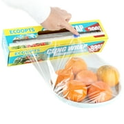 Cling Wrap Plastic Food Wrap with Slide Cutter and BPA Free Plastic Wrap 12IN 1000FT