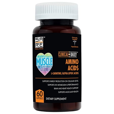 Clinical Daily Acetyl L-Carnitine Supplement with ALA Amino Acids 60 Capsules