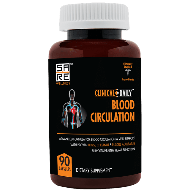 Clinical Daily Blood Circulation Supplement Butcher’s Broom Horse Chestnut 90 Capsules