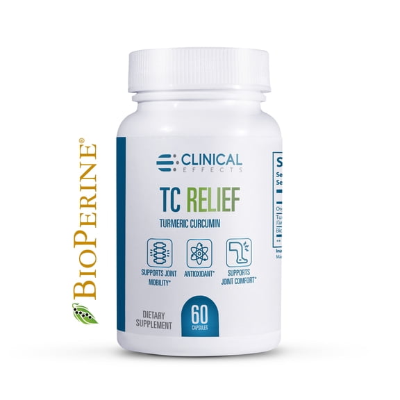 Clinical Effects TC Relief - Turmeric Curcumin with Bioperine Black Pepper - 60 Capsules