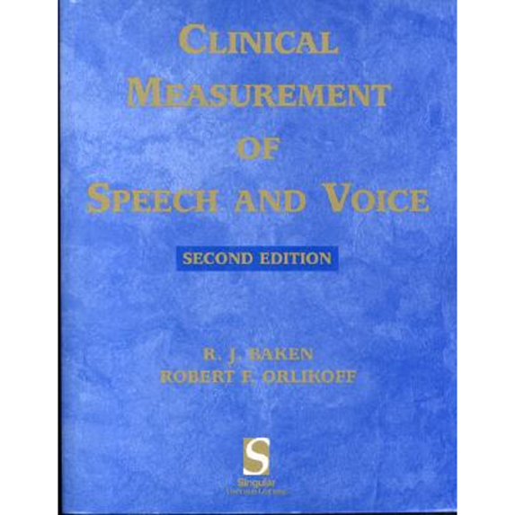 Pre-Owned Clinical Measurement of Speech & Voice (Paperback) 1565938690 9781565938694