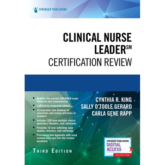 Clinical Nurse Leader Certification Review, Third Edition, (Paperback)