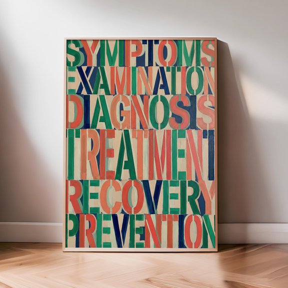 Clinical Process | Medical Wall Art Print, Doctor Poster, Med School Grad Gift, Nurse Gift, Medicine Decor, Typography Design, Poster Only