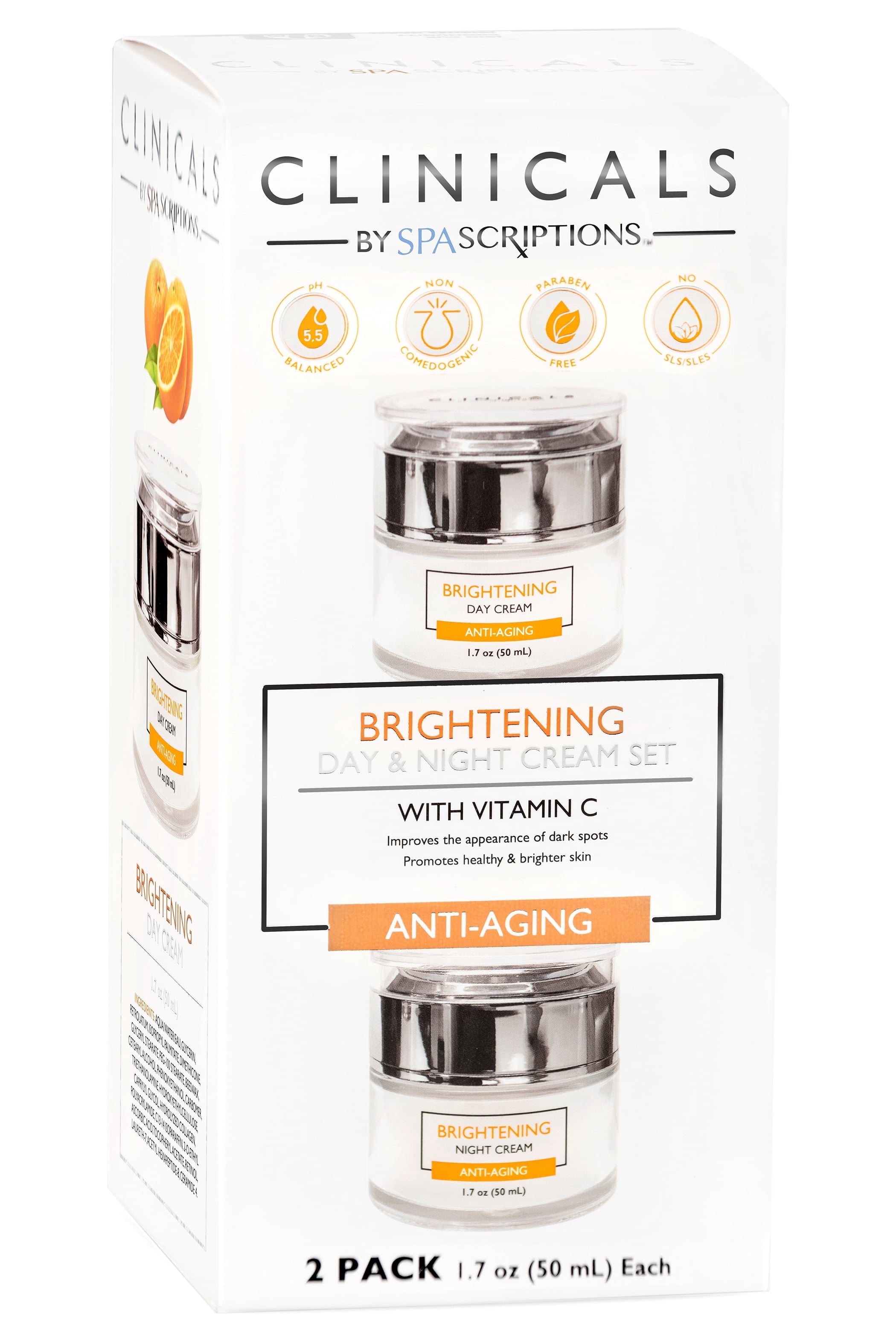 SpaScriptions Clinicals Brightening | Day & Night Cream Set with