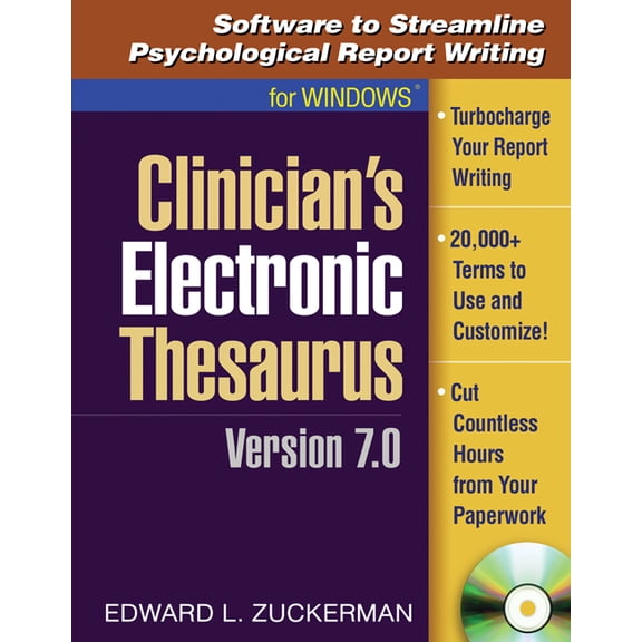Pre-Owned Clinician's Electronic Thesaurus, Version 7.0 : Software to Streamline Psychological Report Writing (CD-ROM)