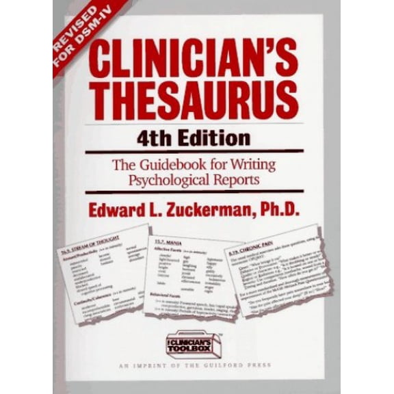 Pre-Owned Clinician's Thesaurus, 4th Edition: The Guidebook for Writing Psychological Reports (Unknown) 0898628423 9780898628425