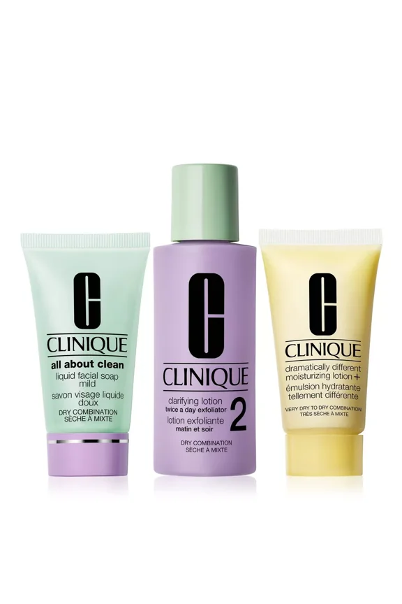 3-Step Great Skin Everywhere Set Includes All About Clean Liquid Facial Soap Mild 30 ml, Clarifying Lotion 2 Twice A Day Exfoliator 60 ml, Dramatically Different Moisturizing Lotion+ 30ml