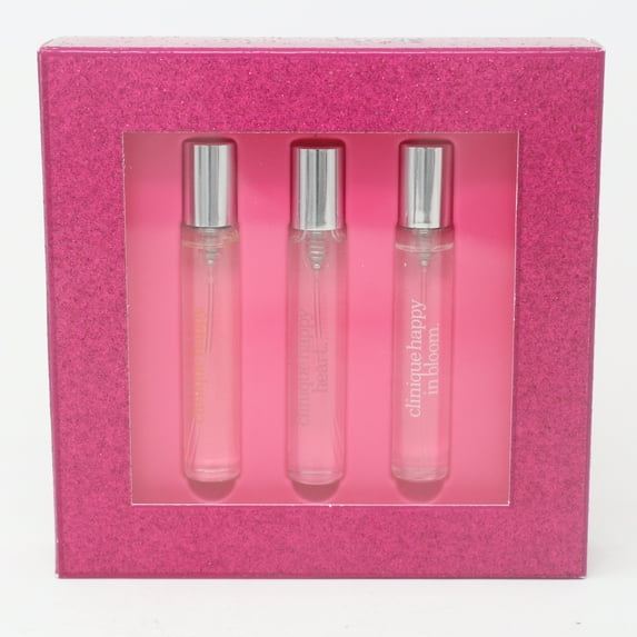Clinique A Little Happiness 3-Pcs Travel Perfume Spray Set / New With Box