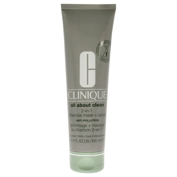 Clinique All About Clean 2-In-1 Charcoal Mask Plus Scrub , 3.4 oz Scrub