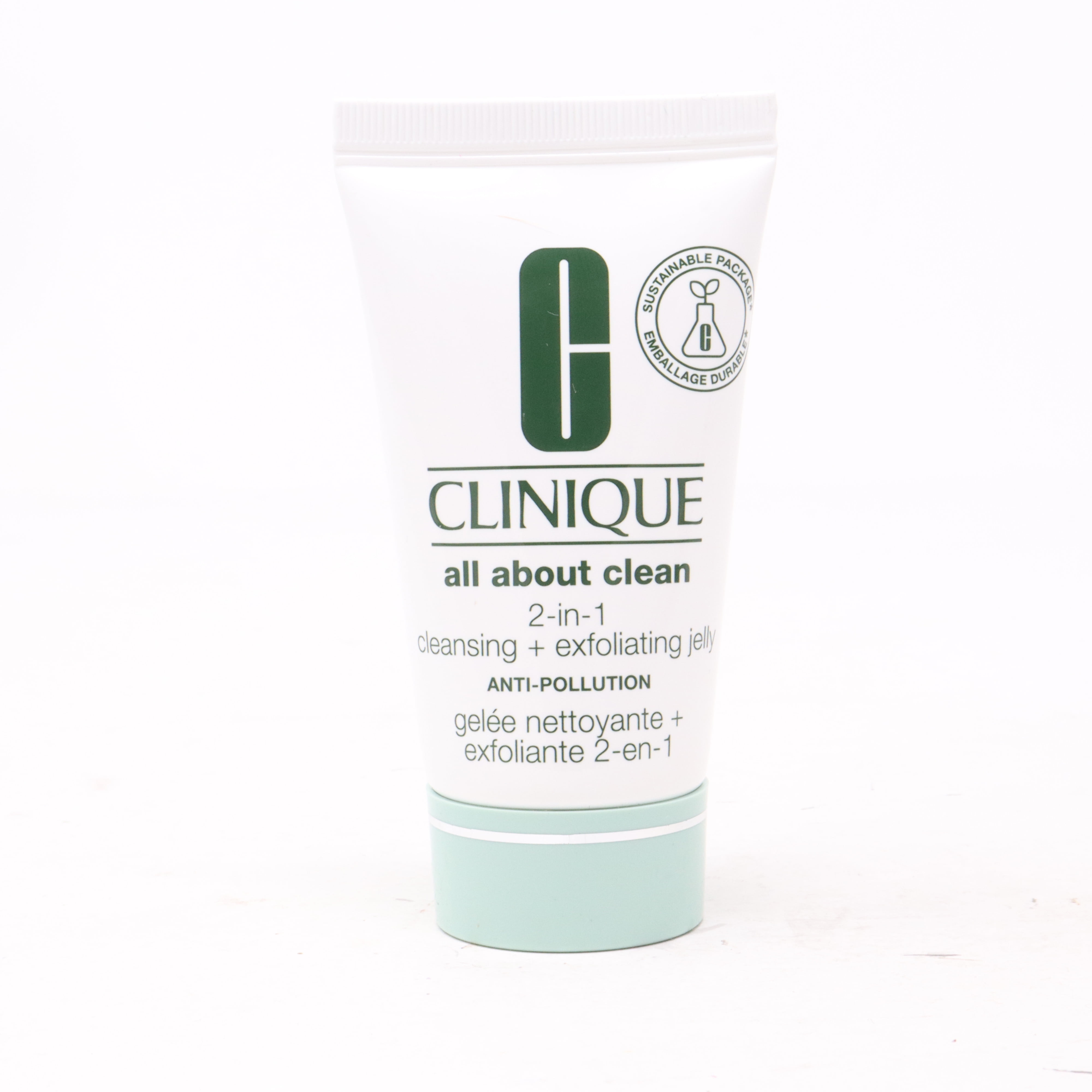 Clinique All About Clean 2In1 Cleansing + Exfoliating Jelly 1.0oz New