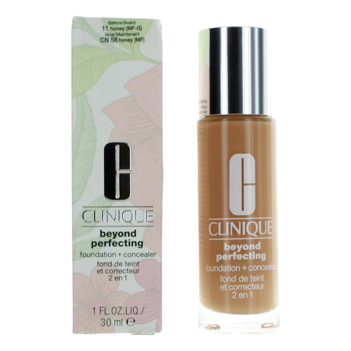 Clinique Beyond Perfecting by Clinique, 1 oz Foundation + Concealer - CN 58 Honey