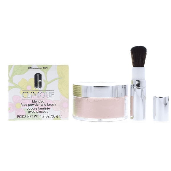 Clinique Blended Face Powder & Brush, Transparency [02] 1.2 oz