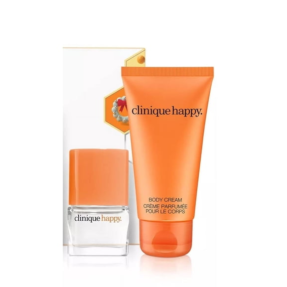 Clinique, Bundle, Happy Perfume Spray and Body Cream Mini, 2pc